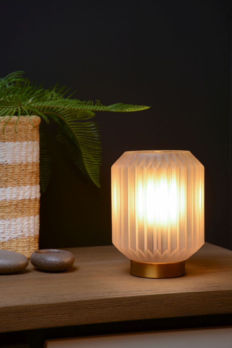 Lucide SUENO - Stolná lampa - Ø 13 cm - 1xE14 - Biela